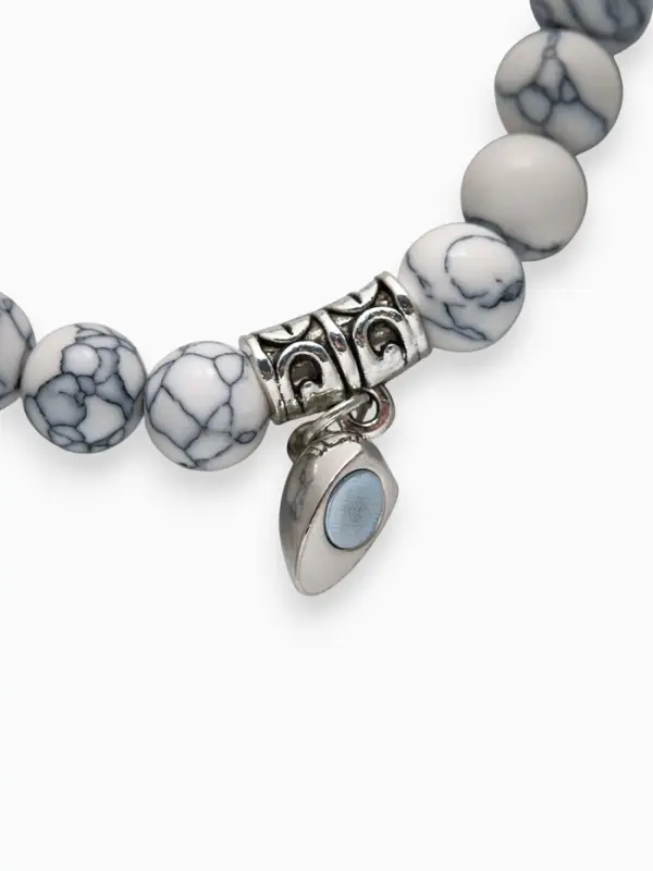 Браслеты парные &laquo;Неразлучники&raquo; на магните, сердце, чёрно-белые в серебре, d=6 см