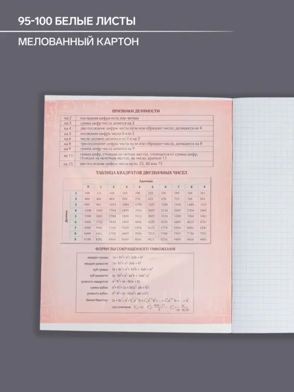 Тетрадь предметная 48 листов в клетку Calligrata, «Футбол. Алгебра», обложка мелованный картон Тетрадь предметная 48 листов в клетку Calligrata, «Футбол. Алгебра», обложка мелованный картон