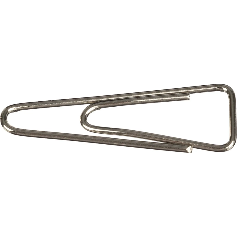 Скрепки КОМУС с отгибом,никелированные,25 мм,треугольные,100 шт/уп