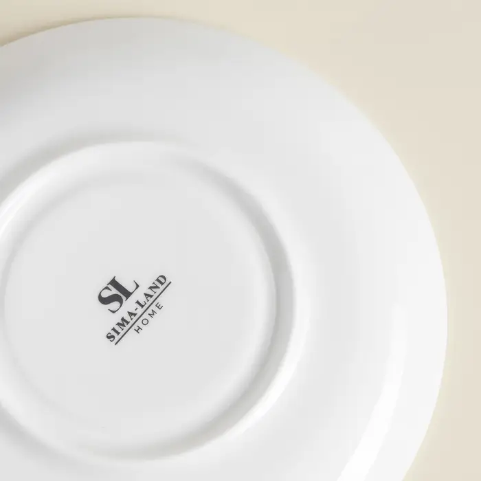 Чайные пары SL Home &laquo;Каскарон&raquo;, 240 мл, набор 2 шт., костяной фарфор, белые