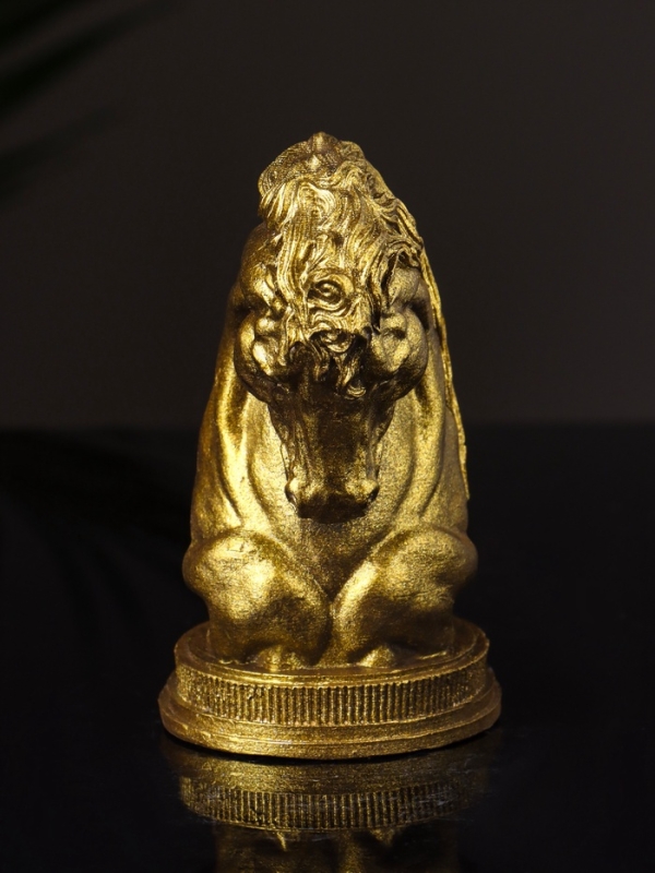 Фигура Фигура "Конь " 9х6 см, цвет старое золото