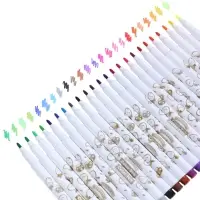 Фломастеры 24 цвета &laquo;Мышка&raquo;, в пластиковом пенале с ручкой, вентилируемый колпачок