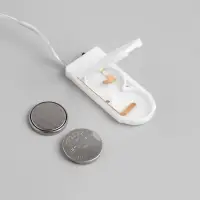 Гирлянда «Нить» 1 м роса, IP20, серебристая нить, 10 LED, свечение жёлтое, CR2032х2