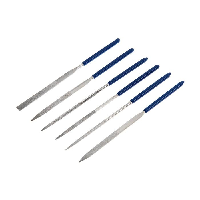 Набор надфилей алмазных ТУНДРА, обрезиненные рукоятки, 50 х 140 х 3 мм, 6 шт. Набор надфилей алмазных ТУНДРА, обрезиненные рукоятки, 50 х 140 х 3 мм, 6 шт.