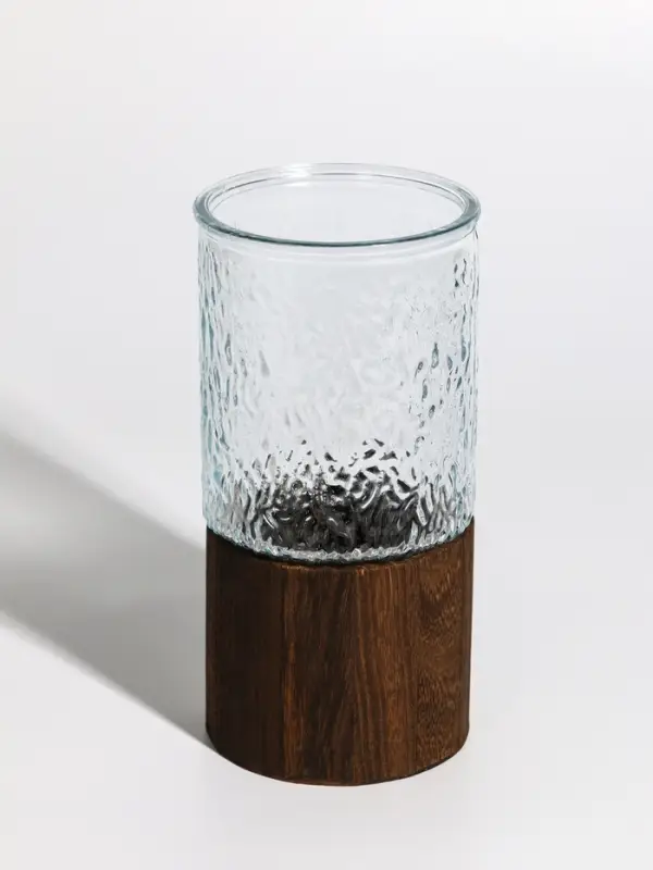 Ваза стекло настольная  Ваза стекло настольная "Лесли" размытость, 20х10 см, прозрачный