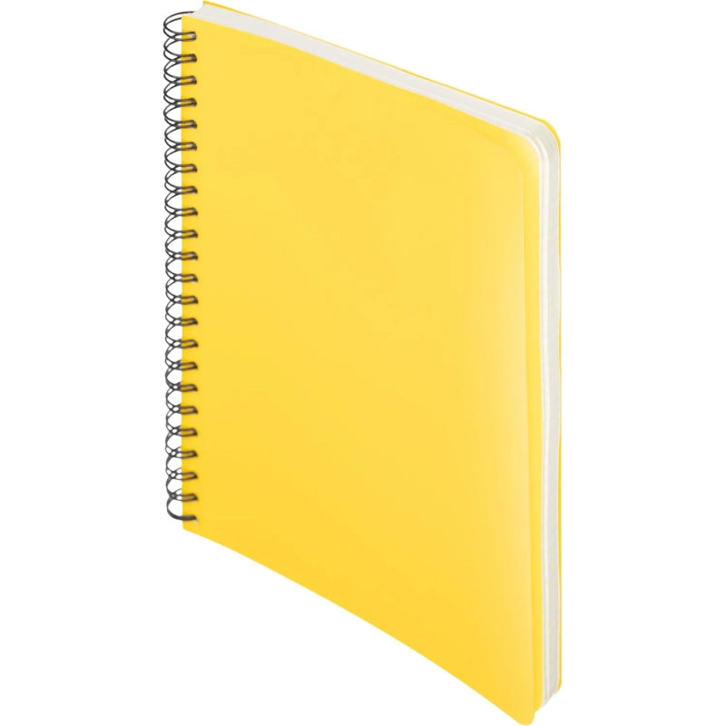 Бизнес-тетрадь А5,96л,кл,спир,пластик,тон.бл. Attache Bright colours Желтый