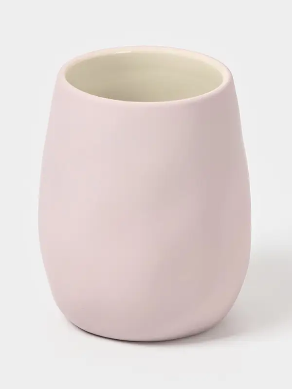 Набор для ванной SAVANNA Soft, 2 предмета, мыльница, стакан, розовый