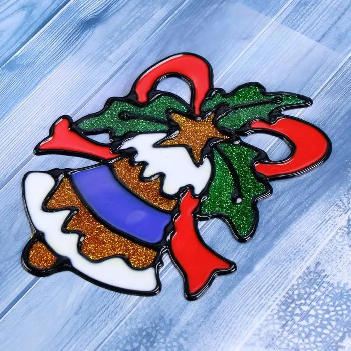 Наклейка на стекло «Колокольчик с лентой», 11×13.5 см Наклейка на стекло «Колокольчик с лентой», 11×13.5 см