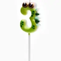 Свеча для торта цифра 3 «Зверюшка», 5 см Свеча для торта цифра 3 «Зверюшка», 5 см