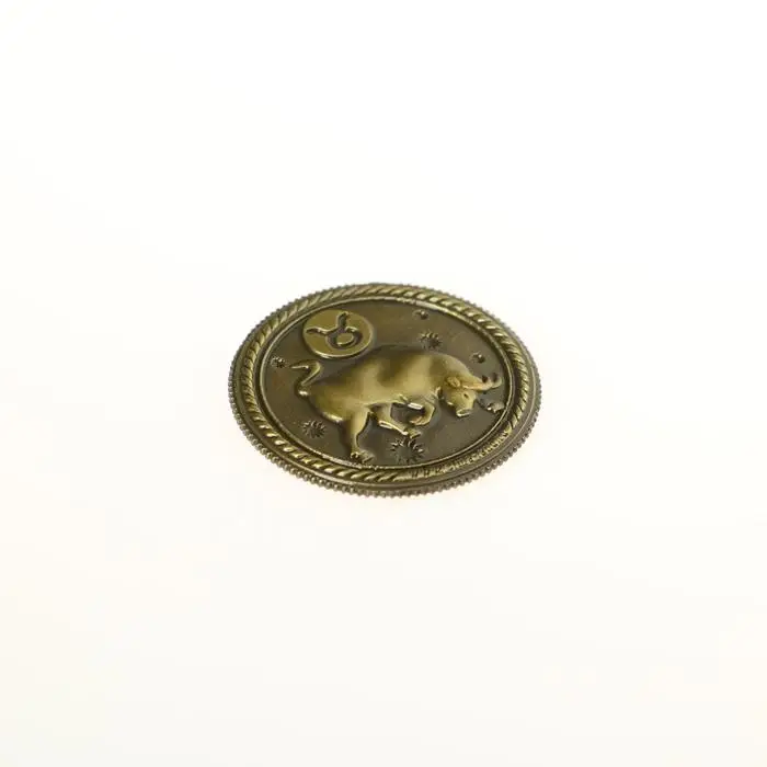 Монета сувенир знак зодиака «Телец», d=2,5 см.