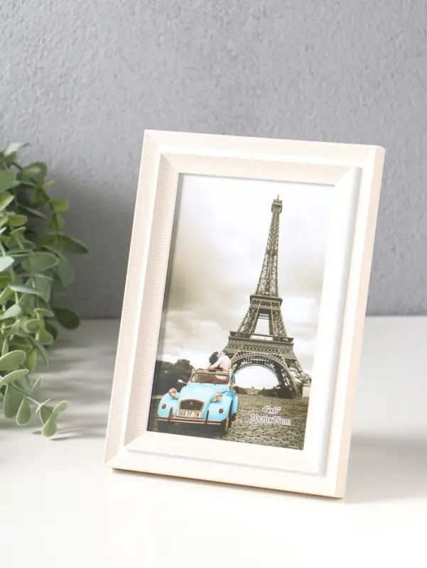Фоторамка пластик 10х15 см "Остин" бело-бежевый 18,5х13,5х1,5 см
