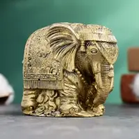 Фигурка гипс &laquo;Индийский слон&raquo;, старое золото, 12&times;7&times;6 см