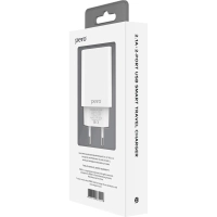 Зарядное устройство сетевое PERO TC02 2USB 2.1A белый