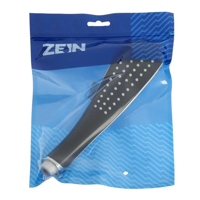 Душевая лейка ZEIN Z0201, 1 режим, 63&times;250 мм, пластик, цвет черный, хром