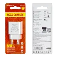 Переходник BA72A СЗУ на USB 18W 3A Borofone белый