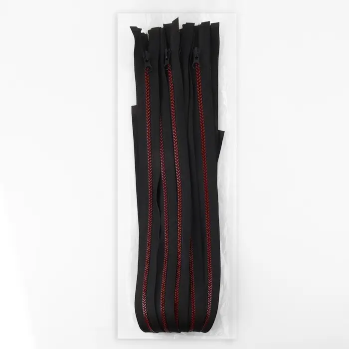 Молния «Трактор», №5, разъёмная, замок автомат, 70 см, чёрная, бордовая Молния «Трактор», №5, разъёмная, замок автомат, 70 см, чёрная, бордовая