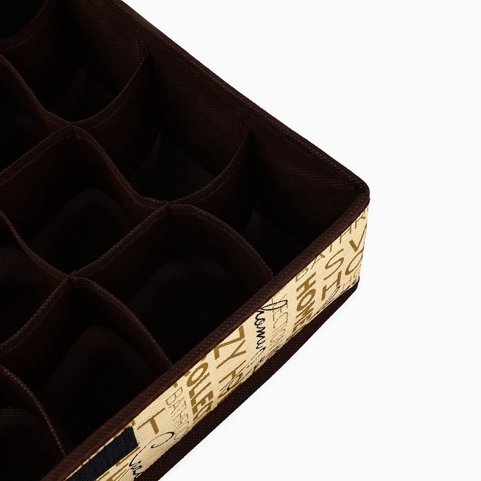 Органайзер для хранения 24 ячейки с крышкой Органайзер для хранения 24 ячейки с крышкой "Милый дом", 34 х 28 х 10 см