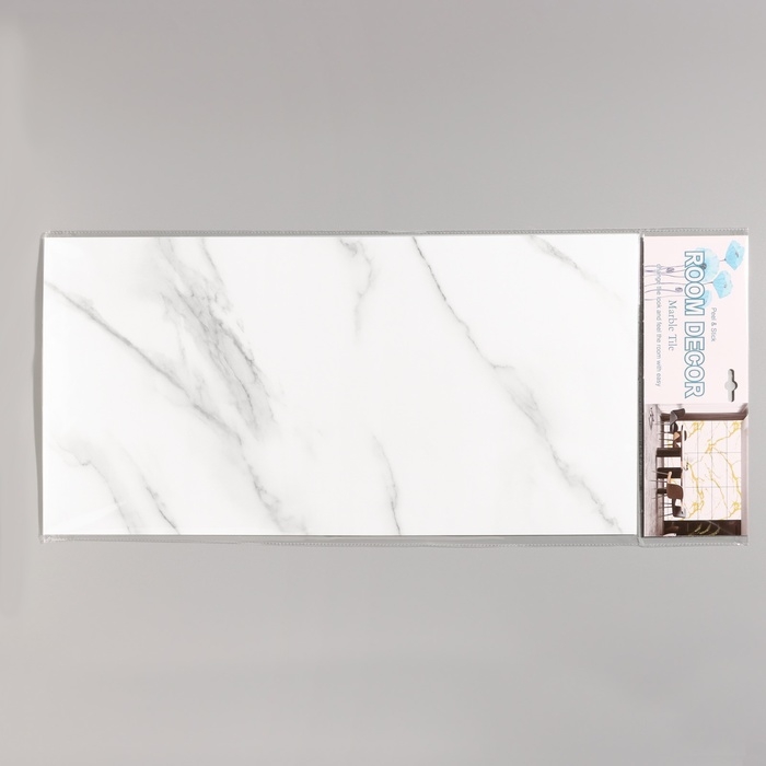 Панель самоклеящаяся 60*30см мрамор белый Панель самоклеящаяся 60*30см мрамор белый