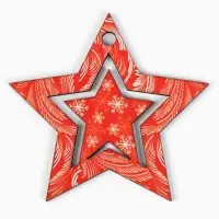 Ёлочная игрушка новогодняя «Звёздочка», на Новый год, 7,4 х 7,1 см