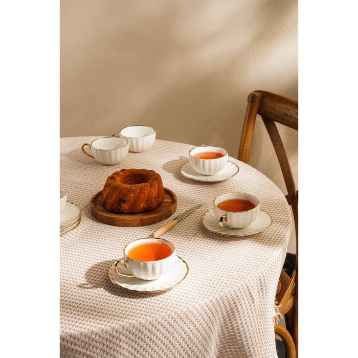 Чайный сервиз SL Home «Гарда», 12 предметов: 6 чашек 200 мл, 6 блюдец d=15 см, цвет белый Чайный сервиз SL Home «Гарда», 12 предметов: 6 чашек 200 мл, 6 блюдец d=15 см, цвет белый