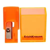 Точилка ErichKrause. City Mini Neon, с контейнером, МИКС