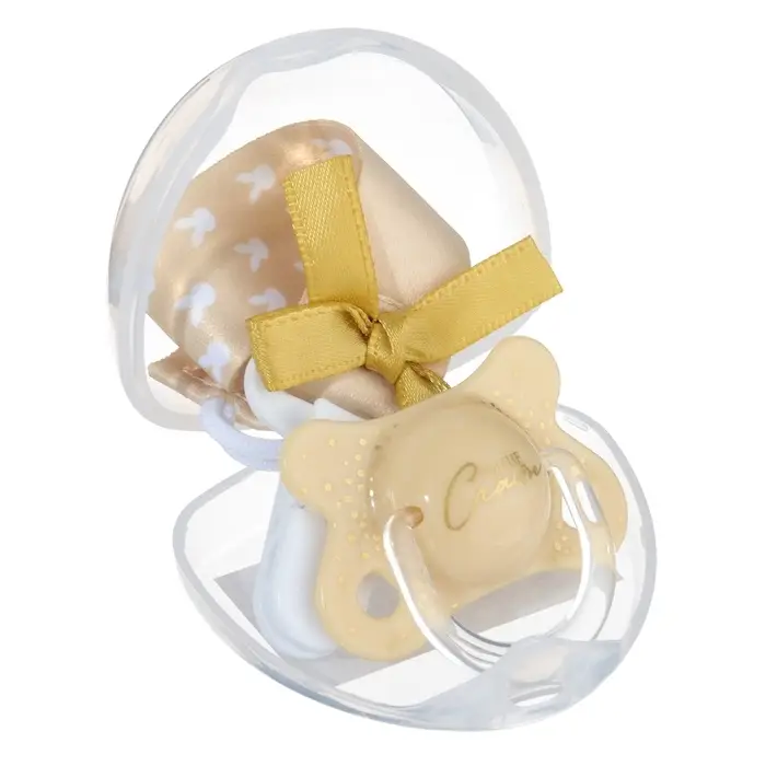 Соска - пустышка силиконовая новогодняя M&B &laquo;Счастье&raquo;, ортодонтическая, от 6 мес., в контейнере