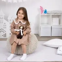 Мягкая игрушка Beastie Toys, мишка с белым шарфом