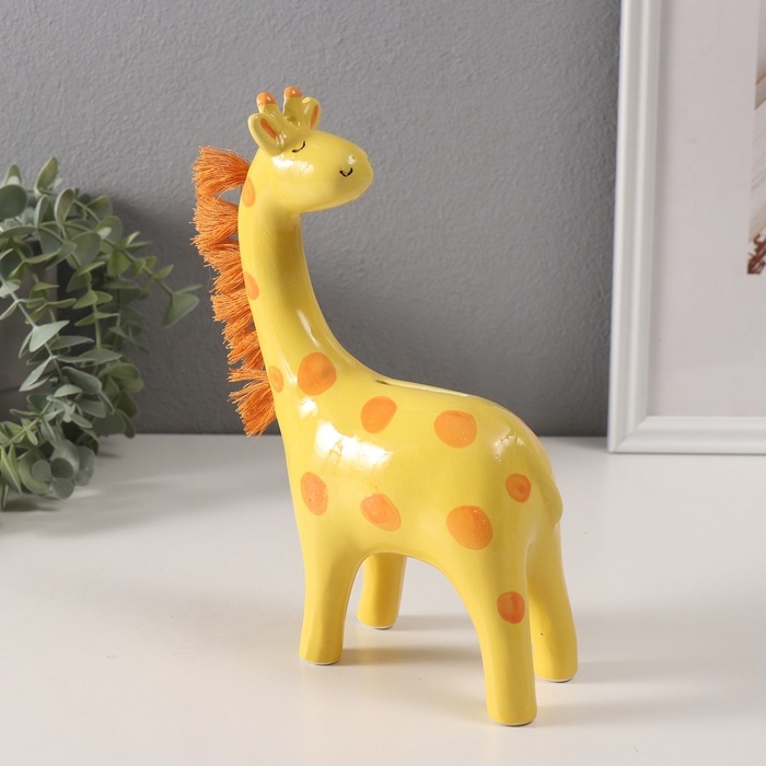 Копилка керамика Копилка керамика "Жирафик с пушистой гривой" 5,7х13,8х20,5 см