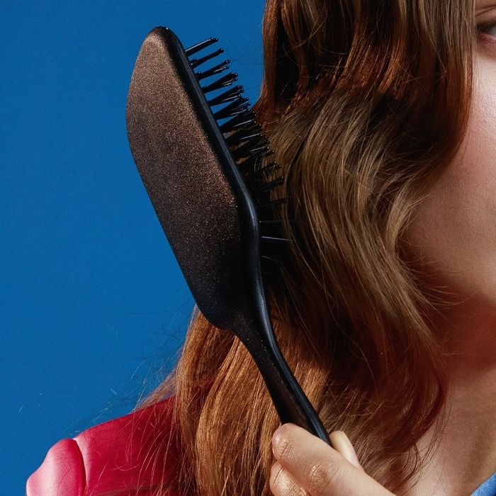 Расчёска массажная, 8 &times; 24 см, цвет чёрный