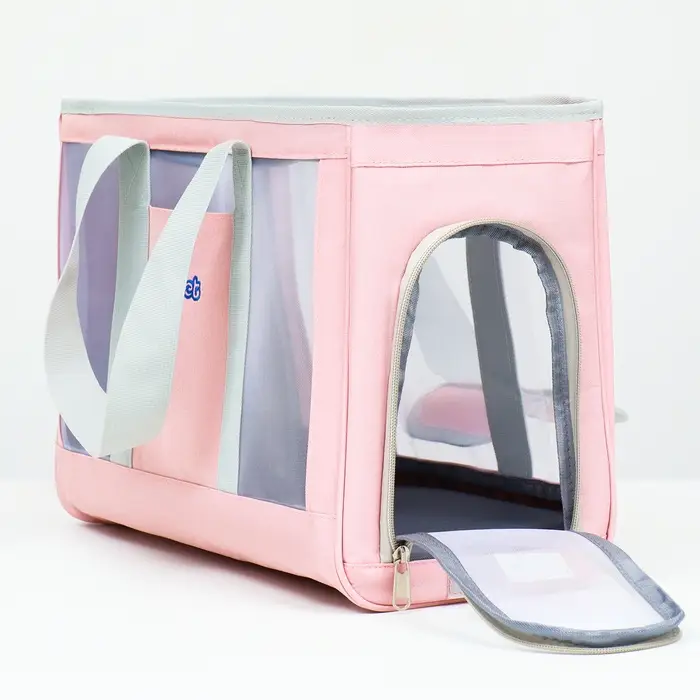 Сумка-переноска для животных, 24&times;25&times;41 см, с раздвижным окном, розовая