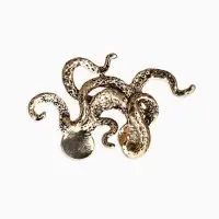 Брошь для кармана &laquo;Осьминог&raquo;, цвет чернёное золото