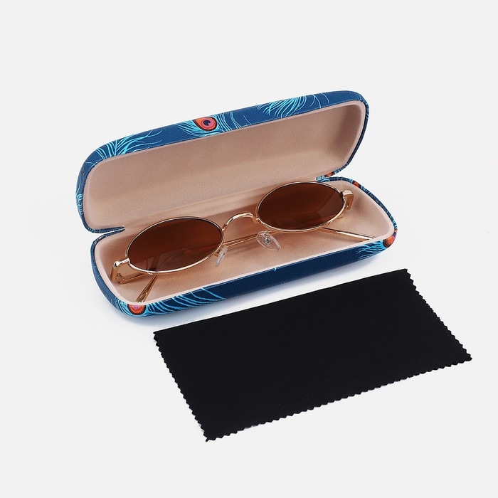 Футляр для очков на хлопушке, длина 15,5 см, цвет синий Футляр для очков на хлопушке, длина 15,5 см, цвет синий