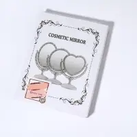 Зеркало настольное &laquo;Круг&raquo;, двустороннее, с увеличением, d зеркальной поверхности 10 см, цвет серебристый