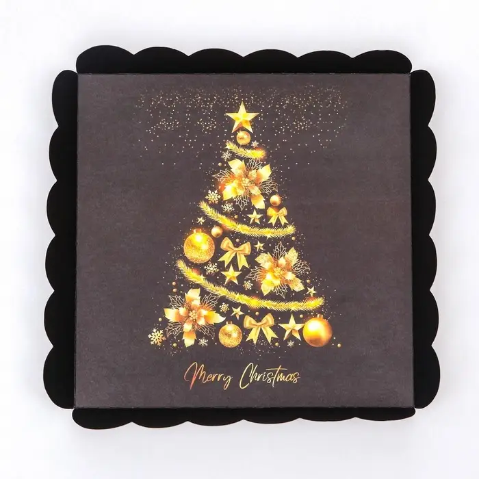 Коробка для печенья, «Праздничная ёлка», 18×18×3 см Коробка для печенья, «Праздничная ёлка», 18×18×3 см