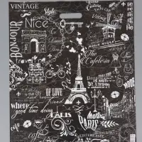 Пакет "Париж, полиэтиленовый с вырубной ручкой 50х60 см, 100 мкм Пакет "Париж, полиэтиленовый с вырубной ручкой 50х60 см, 100 мкм