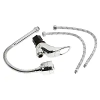 Смеситель для кухни ZEIN ZCR=2101, гибкий излив, картридж 40 мм, двухрежимный аэратор, хром