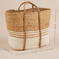 Корзина для белья плетеная SL Home Orden, хлопок, гиацинт, 42&times;24&times;35 см