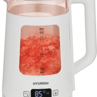 Чайник HYK-G9407 1.7л. 2200Вт белый (стекло)