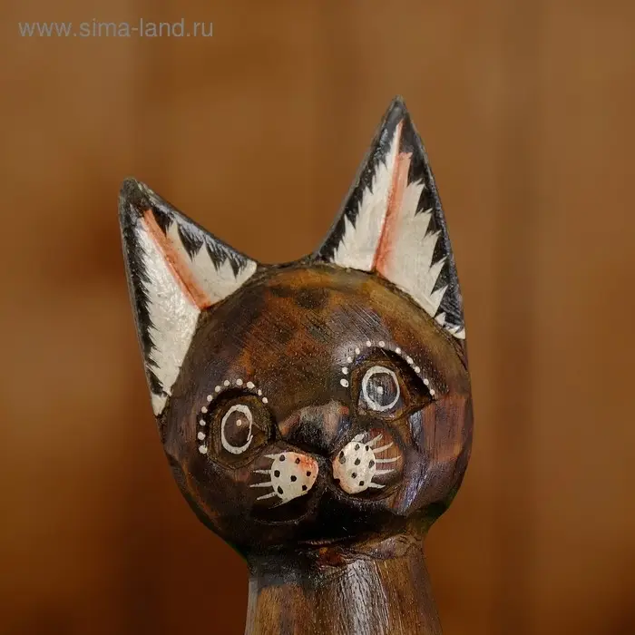 Сувенир дерево Сувенир дерево "Кошка с росписью на лапках" 30х10х3 см