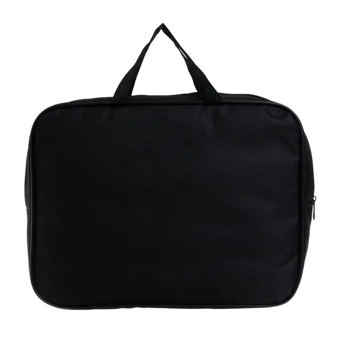 Папка с ручками текстильная А4, 350&times;270&times;70 мм, Calligrata &laquo;Офис&raquo;, внутренний карман, чёрная