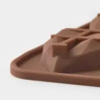 Форма для конфет и шоколада Доляна &laquo;Холодное сердце&raquo;, 20.5&times;10&times;1.5 см, 15 ячеек, силикон, коричневая