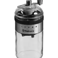 Кофемолка Sakura SA-6164, 3 в 1, мельница, стеклянная ёмкость для хранения, стакан для кофе Кофемолка Sakura SA-6164, 3 в 1, мельница, стеклянная ёмкость для хранения, стакан для кофе