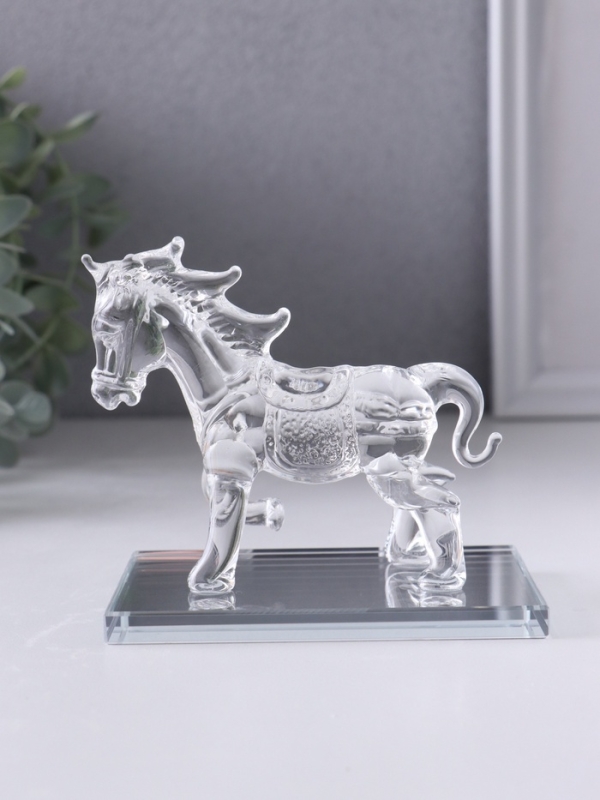 Сувенир стекло Сувенир стекло "Скачущий конь" 9,5х5,8х10 см