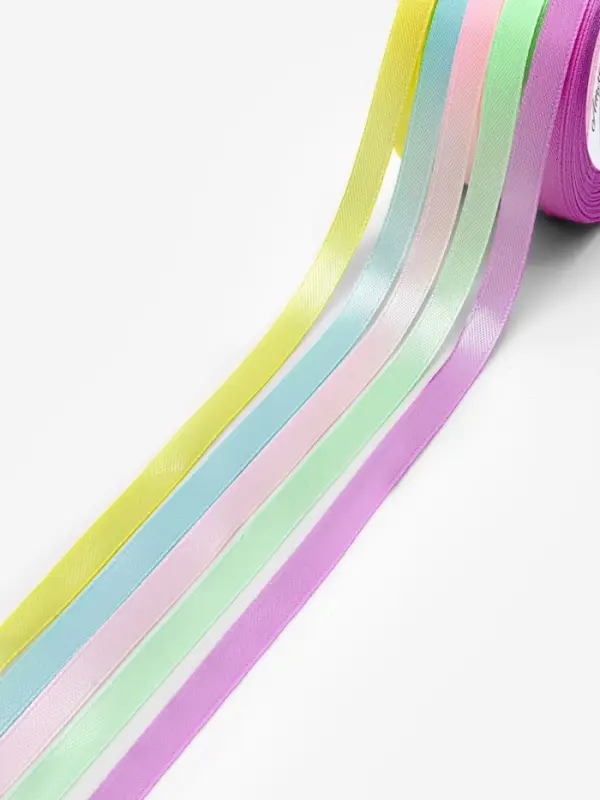 Атласная лента, набор 5 шт. &laquo;Пастельный&raquo;, 10 мм, 23&plusmn;1 м