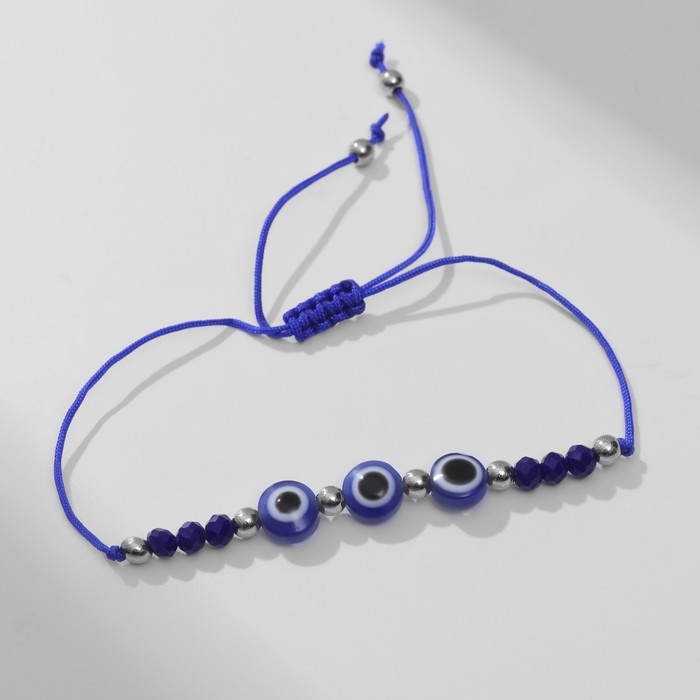Браслет-оберег «Глазик» трио, цвет синий, d=6 см Браслет-оберег «Глазик» трио, цвет синий, d=6 см
