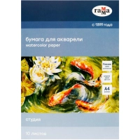 Папка для акварели,10л,А4 ГаммаСтудия,200г/м2,среднее зерно,40C03F710W