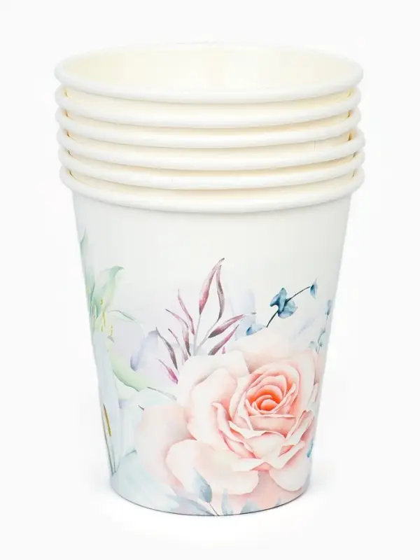 Стакан одноразовый бумажный &laquo;Роза&raquo;, 250 мл