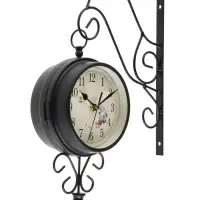 Часы настенные интерьерные &laquo;Весенние&raquo;, двусторонние, на подвесе, плавный ход, 34.5&times;22 см, d=11 см, от батареек 2&times;АА