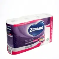 Полотенца бумажные ZEMMA Premium Декор 2сл 4 рул
