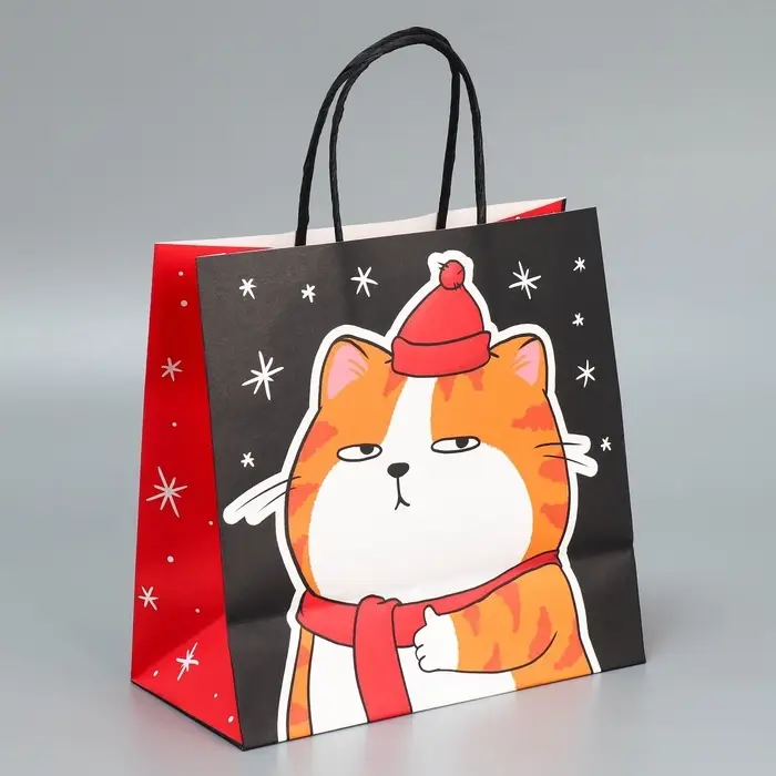 Набор пакетов подарочных новогодних &laquo;Это на Новый год&raquo;, 6 шт., 22&times;22&times;11 см